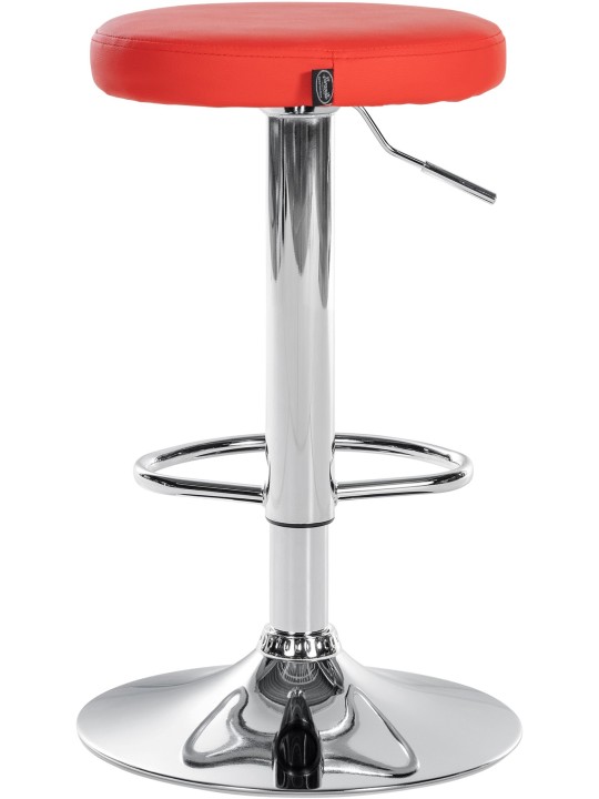 2 baarituolisarja Ponte keinonahka kromi, punainen