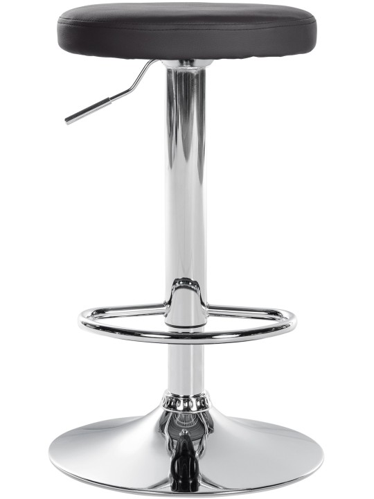 2 baarituolisarja Ponte keinonahka kromi, musta