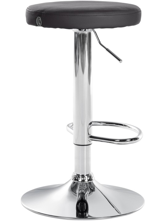 2 baarituolisarja Ponte keinonahka kromi, musta