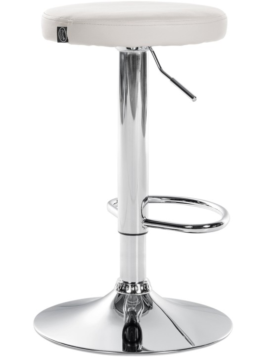 2 baarituolisarja Ponte keinonahka kromi, valkoinen