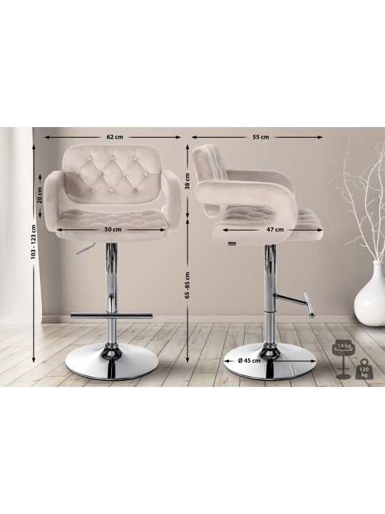 Baarijakkara Dublin samettikromi, kermanvärinen