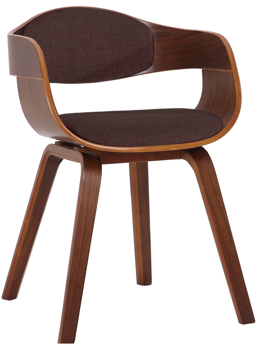 Vierailijatuoli Kingston kangasta, pähkinä/ruskea