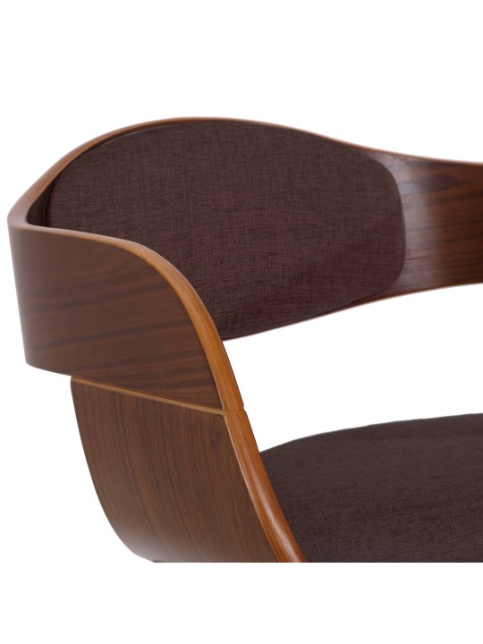 Vierailijatuoli Kingston kangasta, pähkinä/ruskea