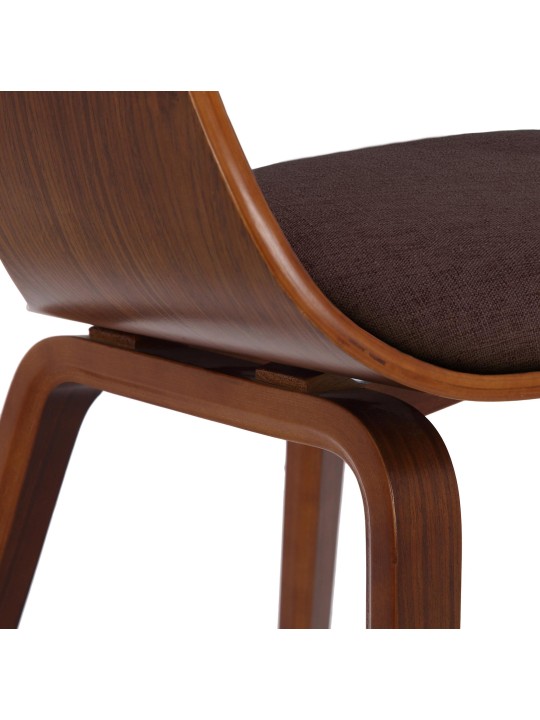 Vierailijatuoli Kingston kangasta, pähkinä/ruskea