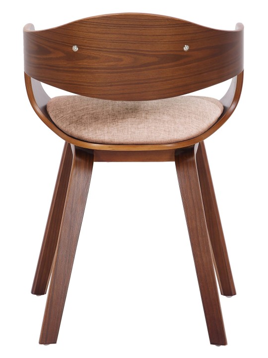 Vierailijatuoli Kingston kangasta, pähkinä/kermanvärinen