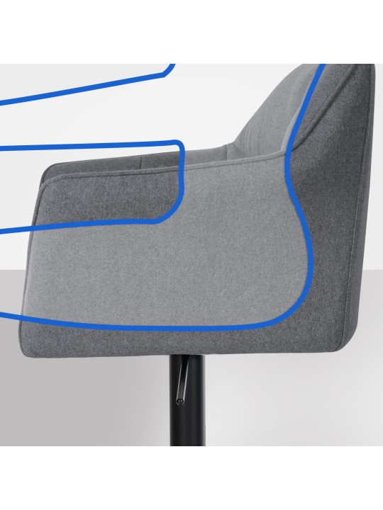 Baarijakkara Damaso B huopa, harmaa