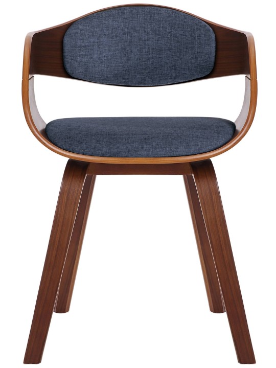 2 tuolin setti Kingston kangas, pähkinä/sininen