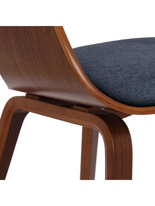 2 tuolin setti Kingston kangas, pähkinä/sininen