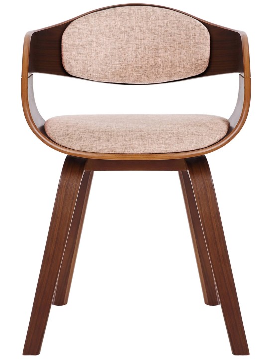 2 tuolin setti Kingston kangas, pähkinä/kermanvärinen