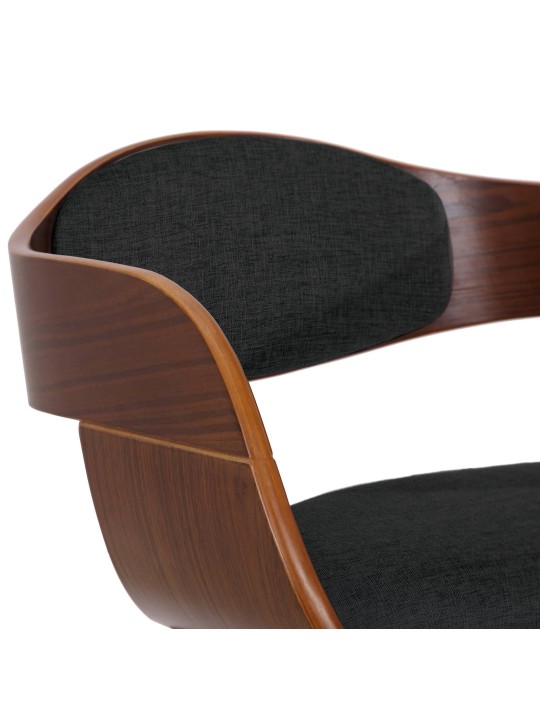 2 tuolin setti Kingston kangas, pähkinä/musta