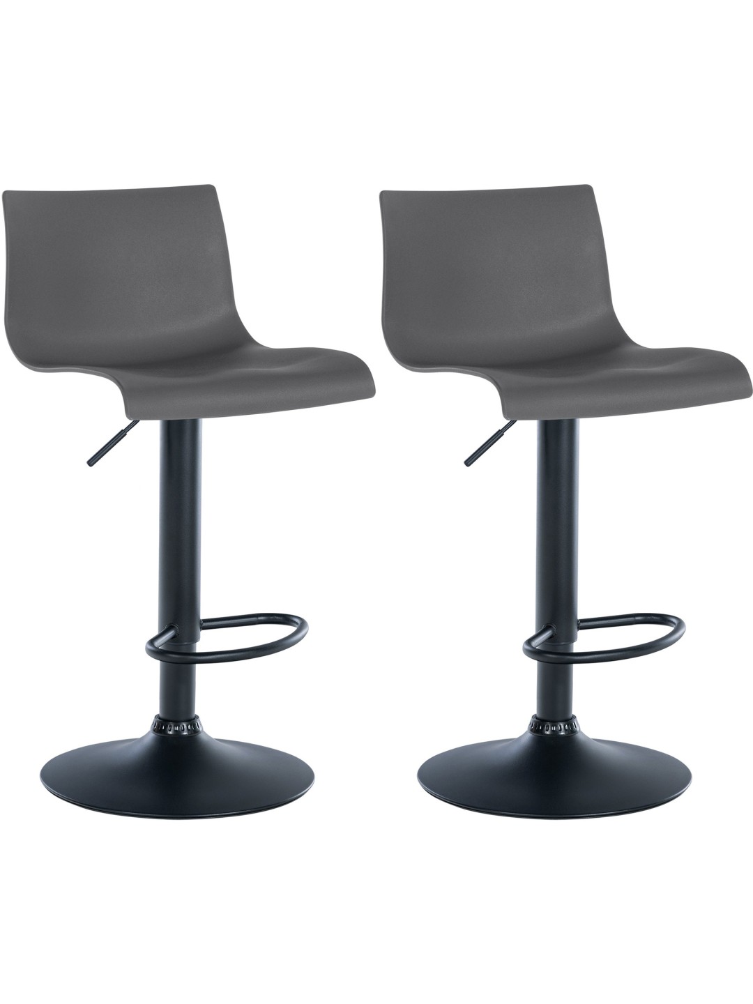 2 baarijakkaran sarja Branford muovia, harmaa