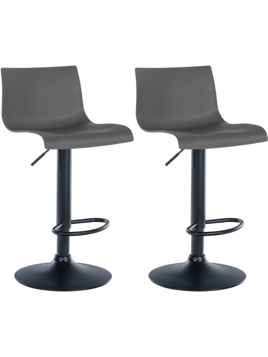 2 baarijakkaran sarja Branford muovia, harmaa