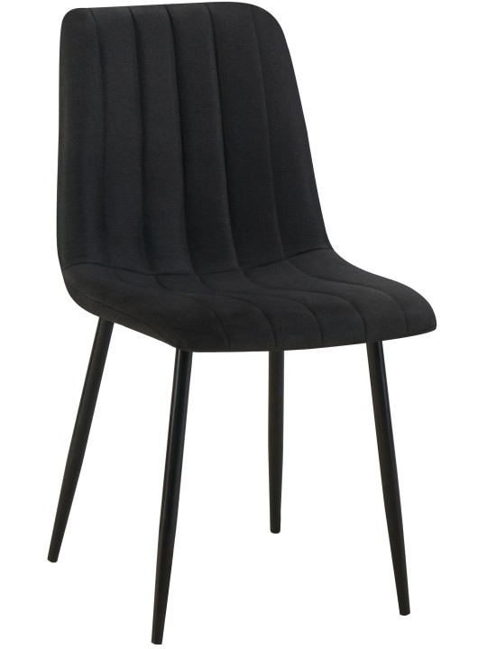Tuoli Dijon kangasta, musta