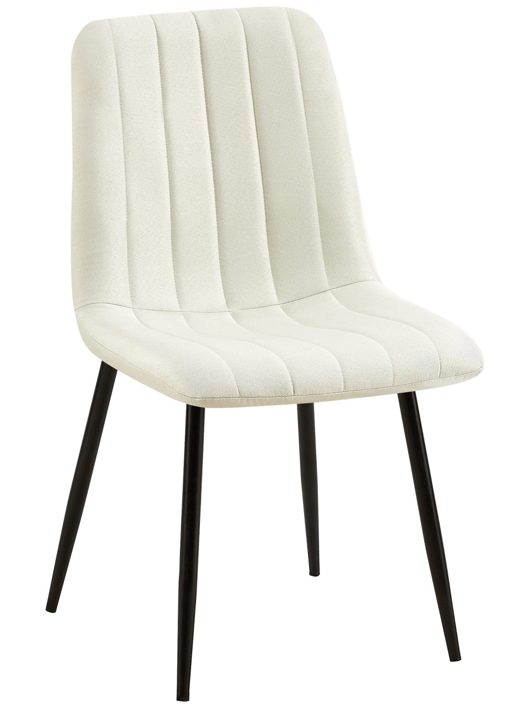 Tuoli Dijon kangasta, kermanvärinen