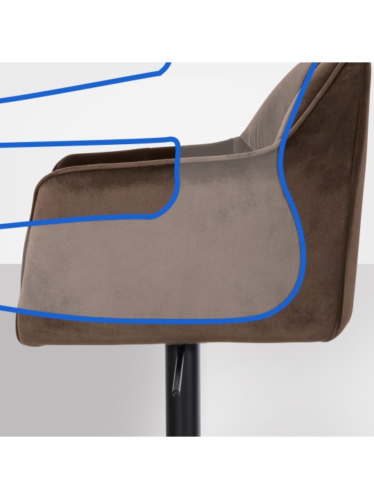 Baarijakkara Damaso B samettia, ruskea