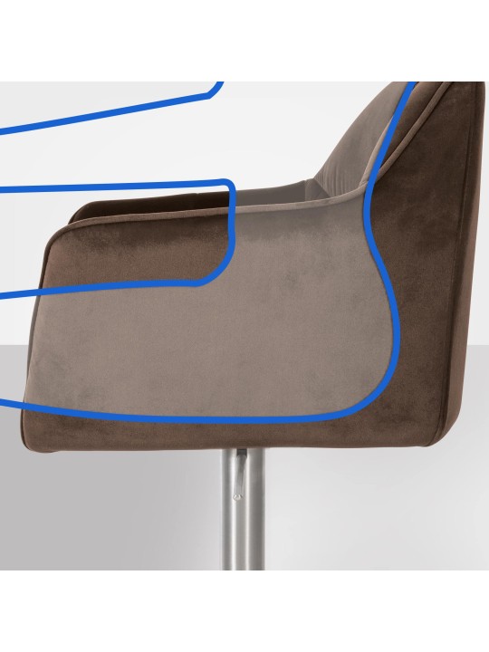 Baarijakkara Damaso E samettia, ruskea