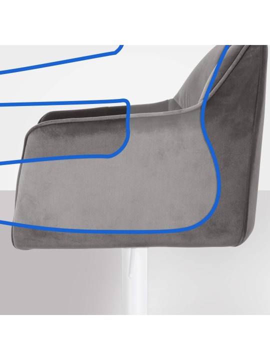 Baarijakkara Damaso W velvet, harmaa