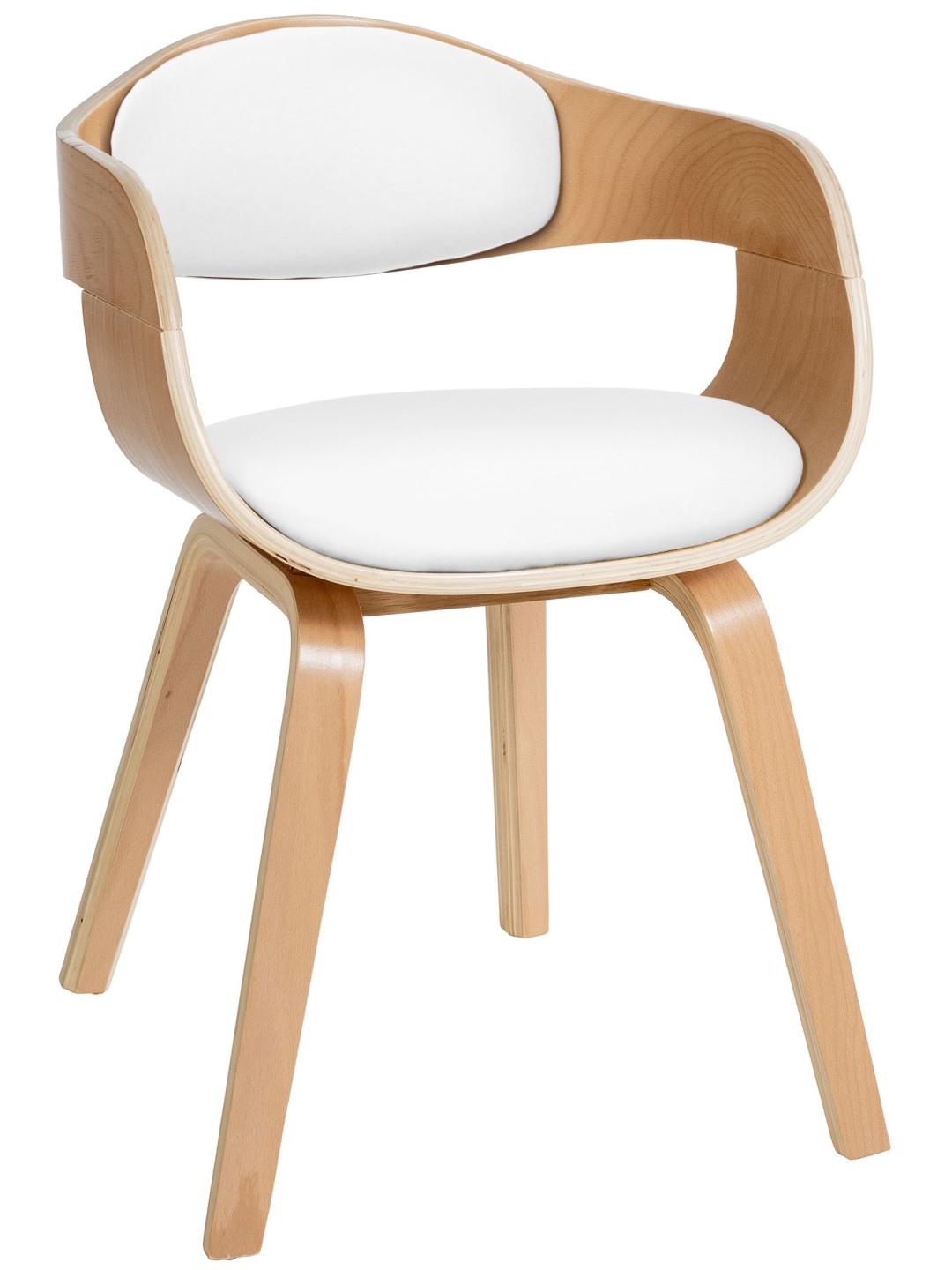 Kingston vierailijatuoli, luonnonvärinen/valkoinen