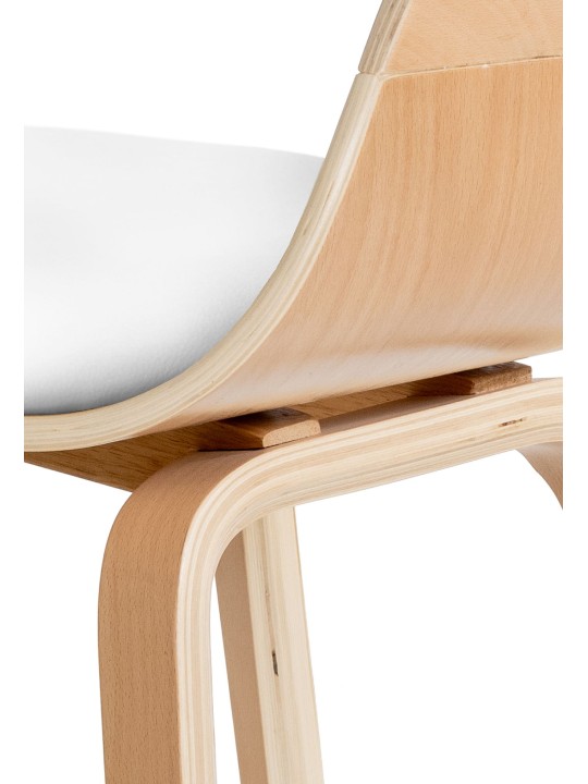 Kingston vierailijatuoli, luonnonvärinen/valkoinen