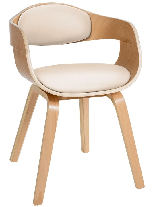 Kingston vierailijatuoli, luonnonvärinen/kermanvärinen