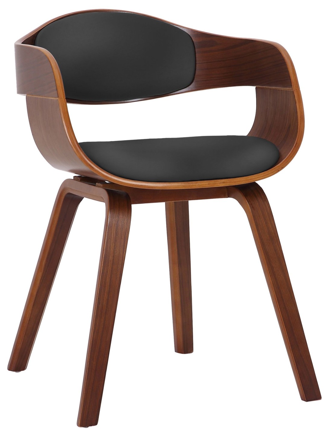 Kingston vierailijatuoli, pähkinä/musta