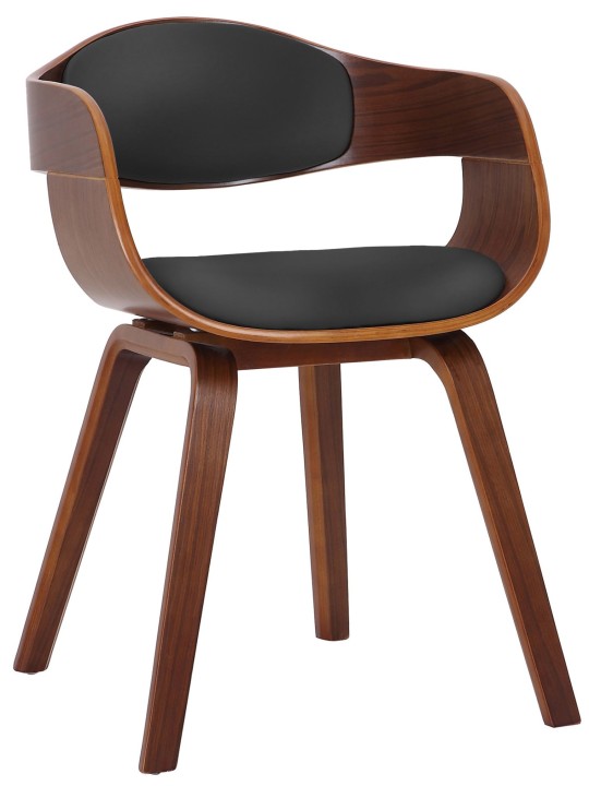 Kingston vierailijatuoli, pähkinä/musta