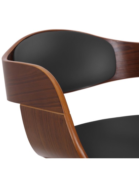 Kingston vierailijatuoli, pähkinä/musta