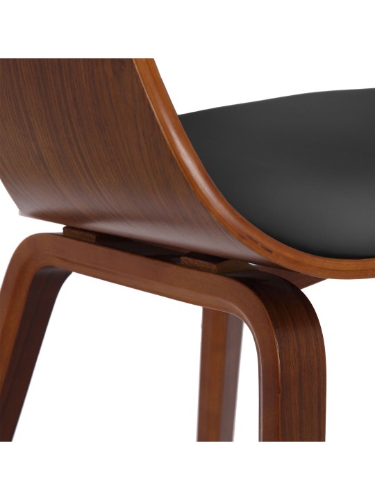 Kingston vierailijatuoli, pähkinä/musta