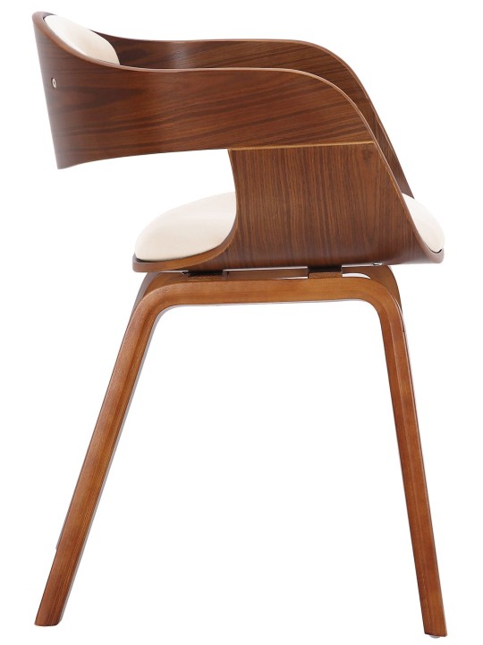 Kingston vierailijatuoli, pähkinä/kermanvärinen