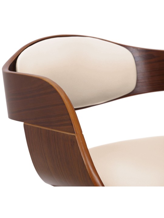 Kingston vierailijatuoli, pähkinä/kermanvärinen