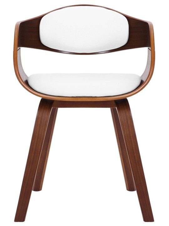 Kingston vierailijatuoli, pähkinä/valkoinen