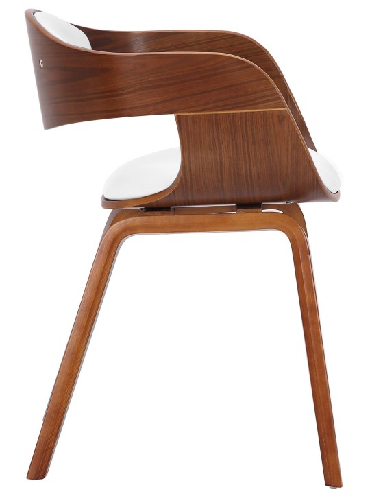 Kingston vierailijatuoli, pähkinä/valkoinen