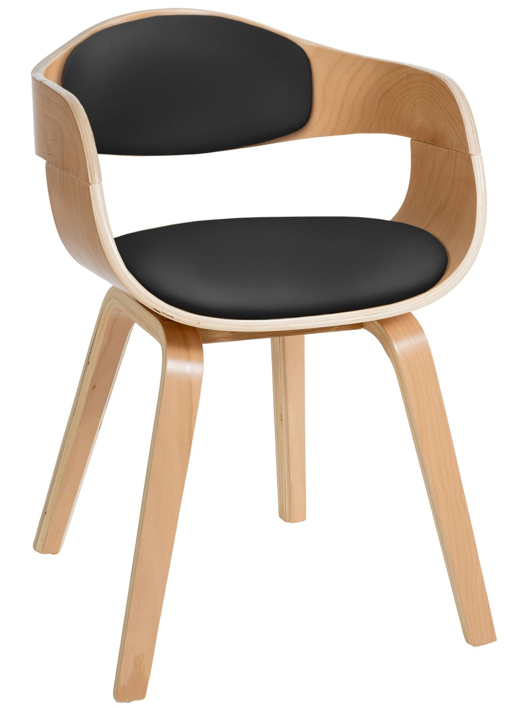 Kingston vierailijatuoli, luonnonvärinen/musta