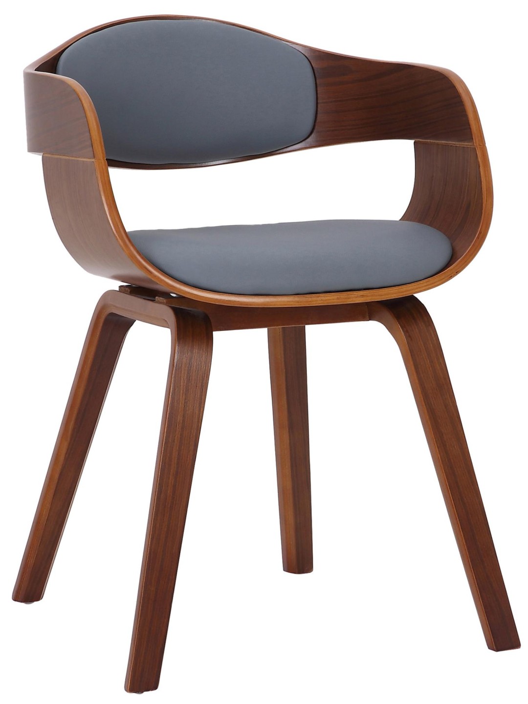 Kingstonin keinonahkainen vierailijatuoli, pähkinä/harmaa