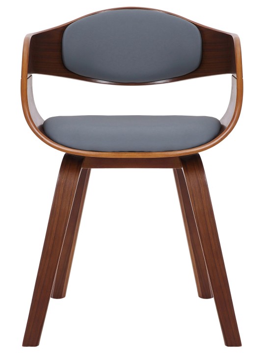 Kingstonin keinonahkainen vierailijatuoli, pähkinä/harmaa