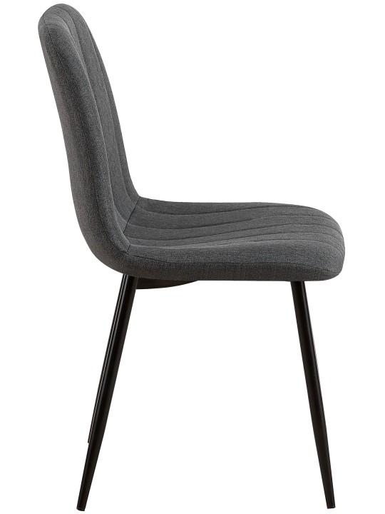 4 tuolin setti Dijon kangas, tummanharmaa