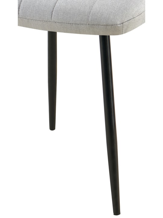 4 tuolin setti Dijon kangas, harmaa