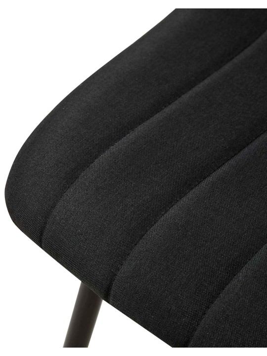 4 tuolin setti Dijon kangas, musta