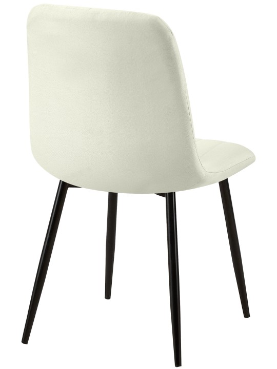 4 tuolin setti Dijon kangas, kermanvärinen