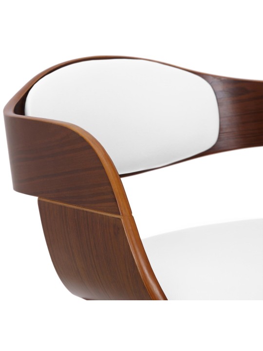 2 tuolin setti Kingston keinonahkaa, pähkinä/valkoinen