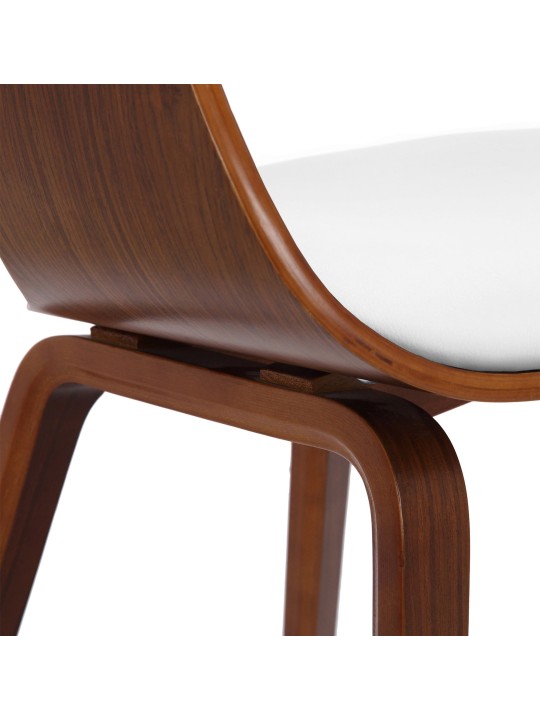 2 tuolin setti Kingston keinonahkaa, pähkinä/valkoinen