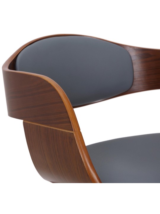 2 tuolin setti Kingston keinonahkaa, pähkinä/harmaa