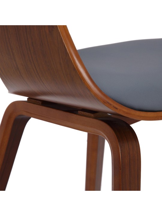 2 tuolin setti Kingston keinonahkaa, pähkinä/harmaa