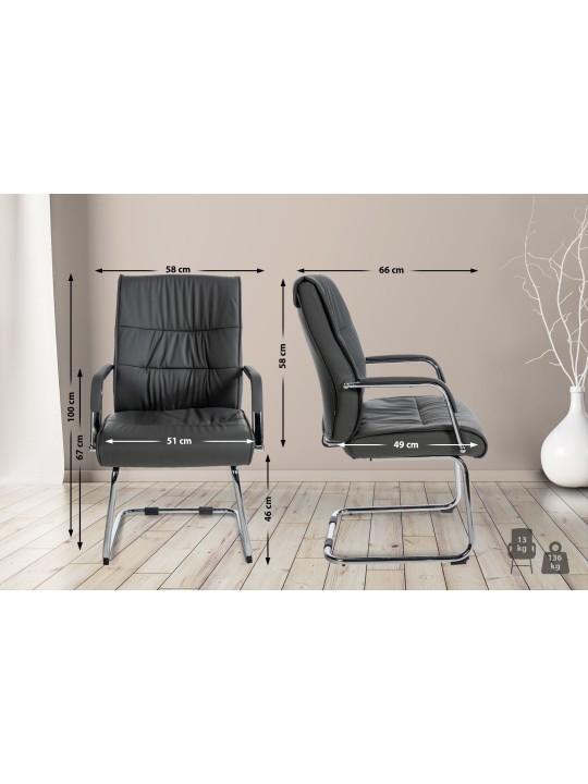 Vierailijatuoli Sievert, harmaa