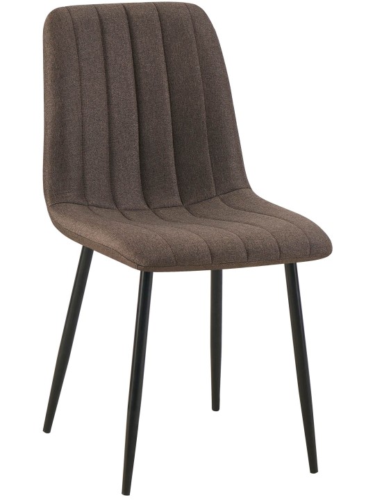 Tuoli Dijon kangasta, ruskea