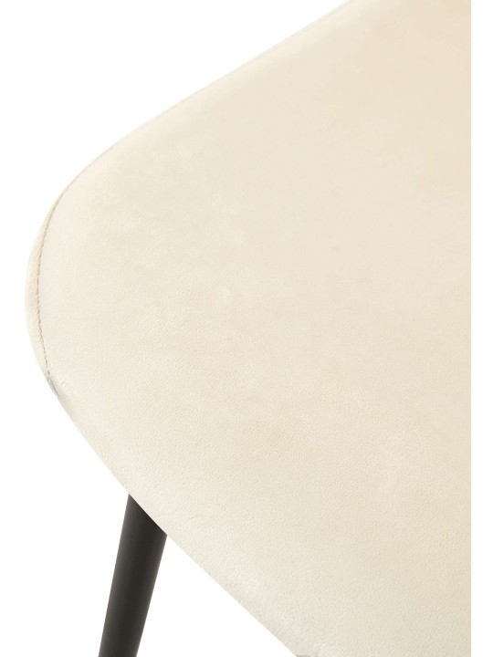 4 tuolin setti Giverny velvet, kermanvärinen