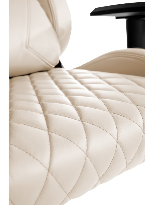 Työtuoli Keren aitoa nahkaa, kermanvärinen