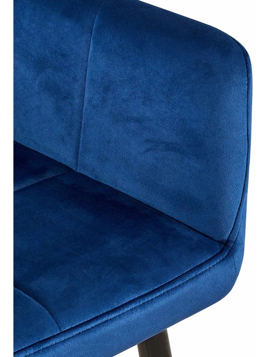 Sarja 2 ruokasalin tuolia Emia velvet, sininen
