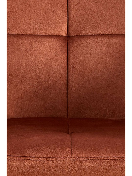 Sarja 2 ruokasalin tuolia Emia velvet, ruskea