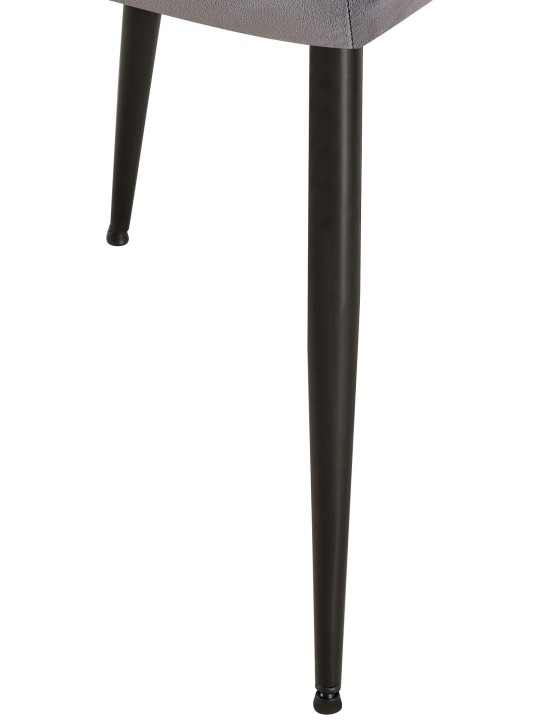 Sarja 2 ruokasalin tuolia Emia velvet, harmaa